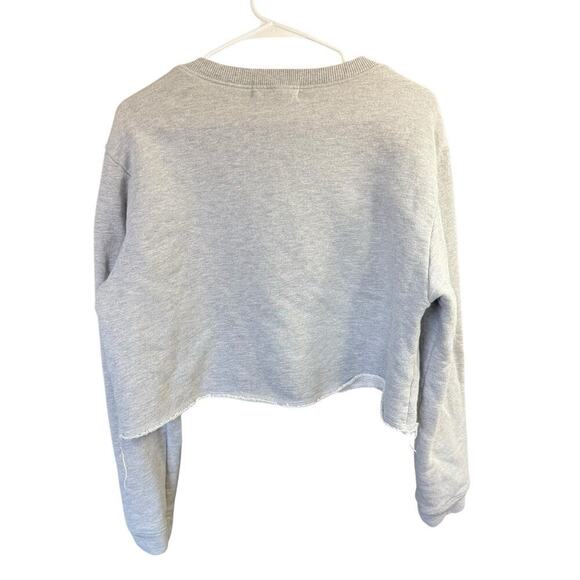 Soul By Soulcycle Casey Cropped Sweatshirt Gray Small Skull Grunge Athleisure - Picture 5 of 9